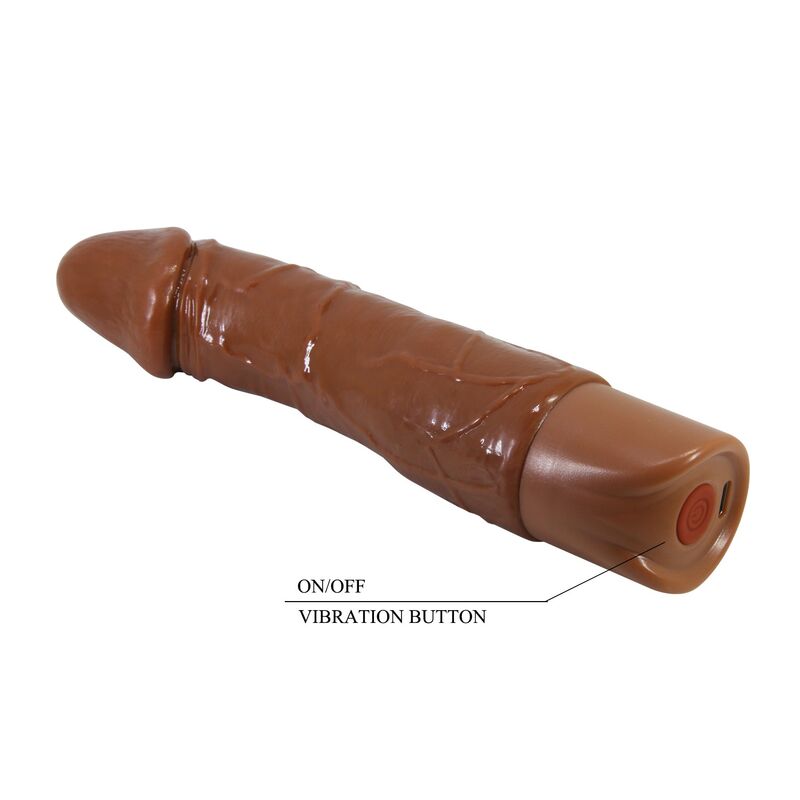 PRETTY LOVE - VIBRATEUR RÉALISTE DONALD 19,5 CM Ø 4 CM MARRON