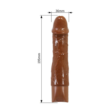 PRETTY LOVE - VIBRATEUR RÉALISTE DONALD 19,5 CM Ø 4 CM MARRON