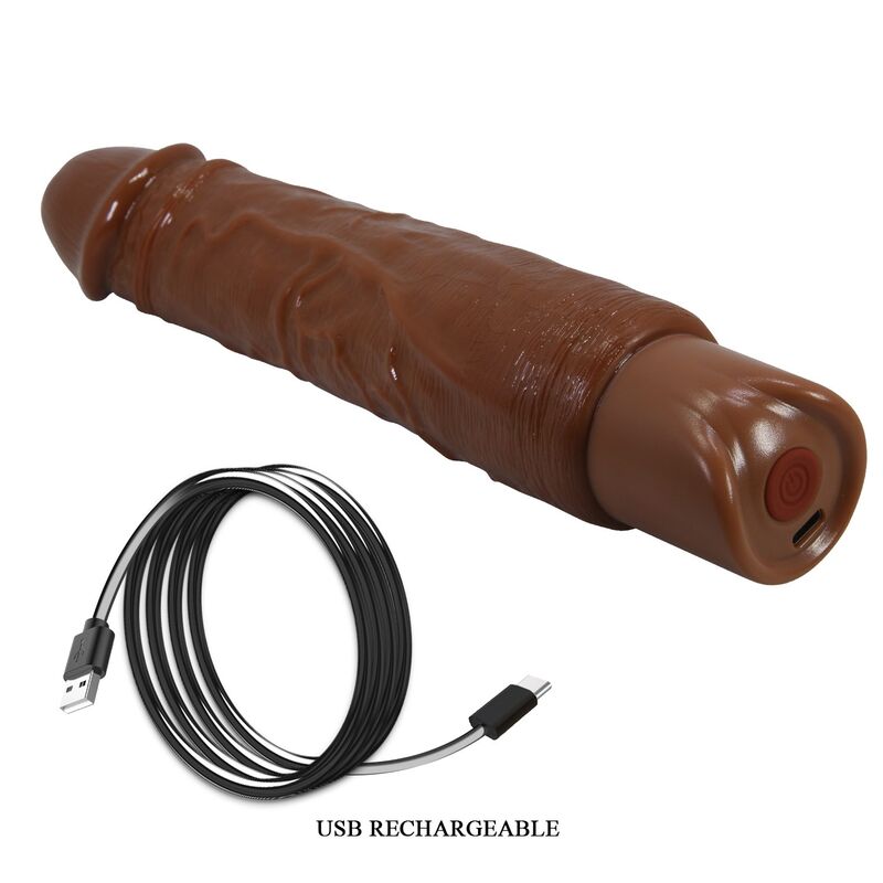 PRETTY LOVE - VIBRATEUR RÉALISTE DUKE 23,5 CM Ø 4,8 CM MARRON