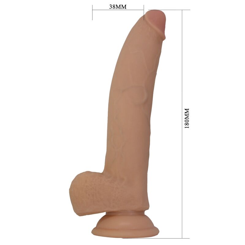 PRETTY LOVE - ELLCUMENT GODEMICHET RÉALISTE ET FLEXIBLE 18 CM Ø 4,5 CM TPE NATUREL