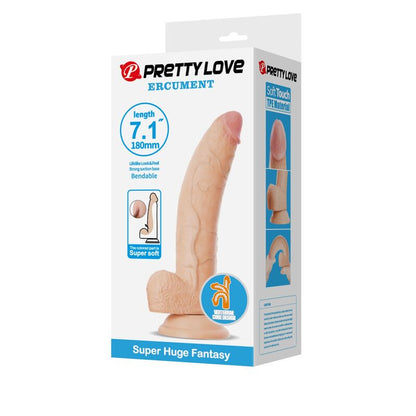 PRETTY LOVE - ELLCUMENT GODEMICHET RÉALISTE ET FLEXIBLE 18 CM Ø 4,5 CM TPE NATUREL