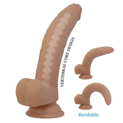 PRETTY LOVE - ELLCUMENT GODEMICHET RÉALISTE ET FLEXIBLE 18 CM Ø 4,5 CM TPE NATUREL