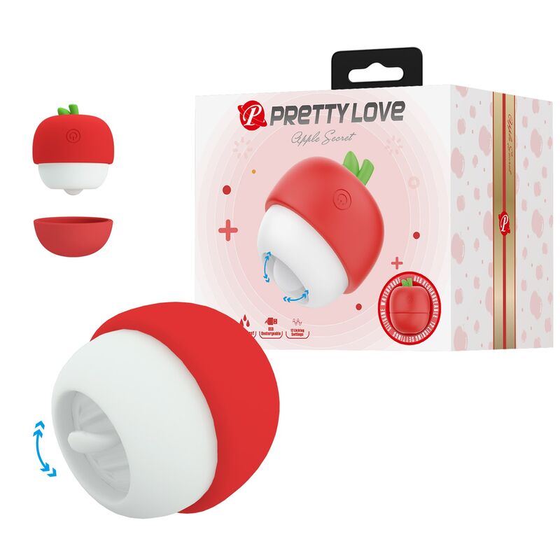 PRETTY LOVE - STIMULATEUR CLITORIAL RECHARGEABLE À EFFET LANGUE ROUGE