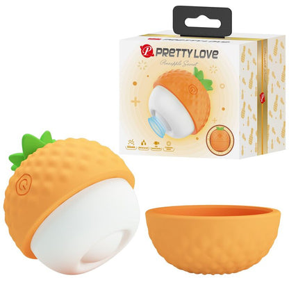 PRETTY LOVE - STIMULATEUR CLITORIAL RECHARGEABLE À SUCCION ET À POUSSE ORANGE