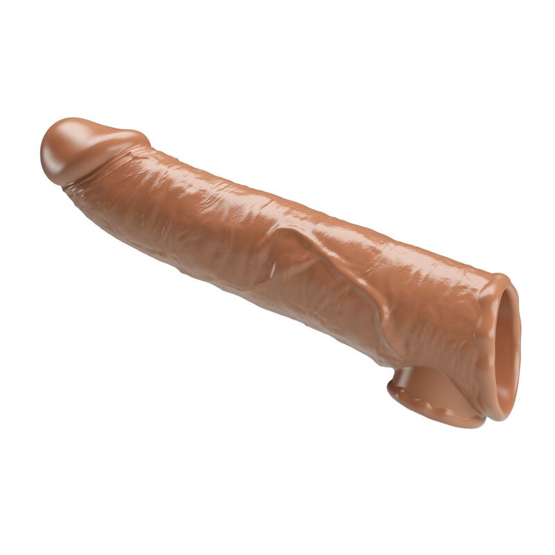 PRETTY LOVE - MANCHON D'EXTENSION DE PÉNIS AJUSTABLE 26 CM Ø 4 CM MARRON