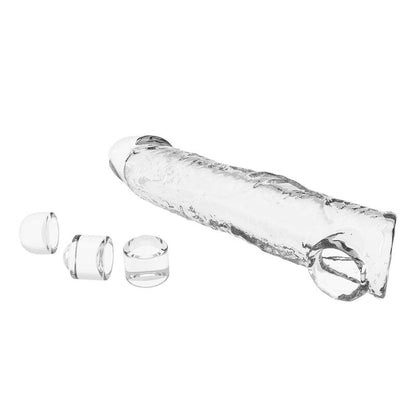 PRETTY LOVE - MANCHON D'EXTENSION DE PÉNIS AJUSTABLE 26 CM Ø 4 CM TRANSPARENT