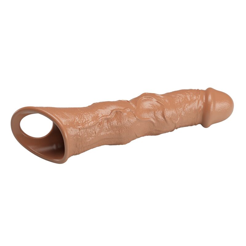 PRETTY LOVE - MANCHON D'EXTENSION PÉNIENNE AJUSTABLE 28 CM Ø 4,5 CM MARRON