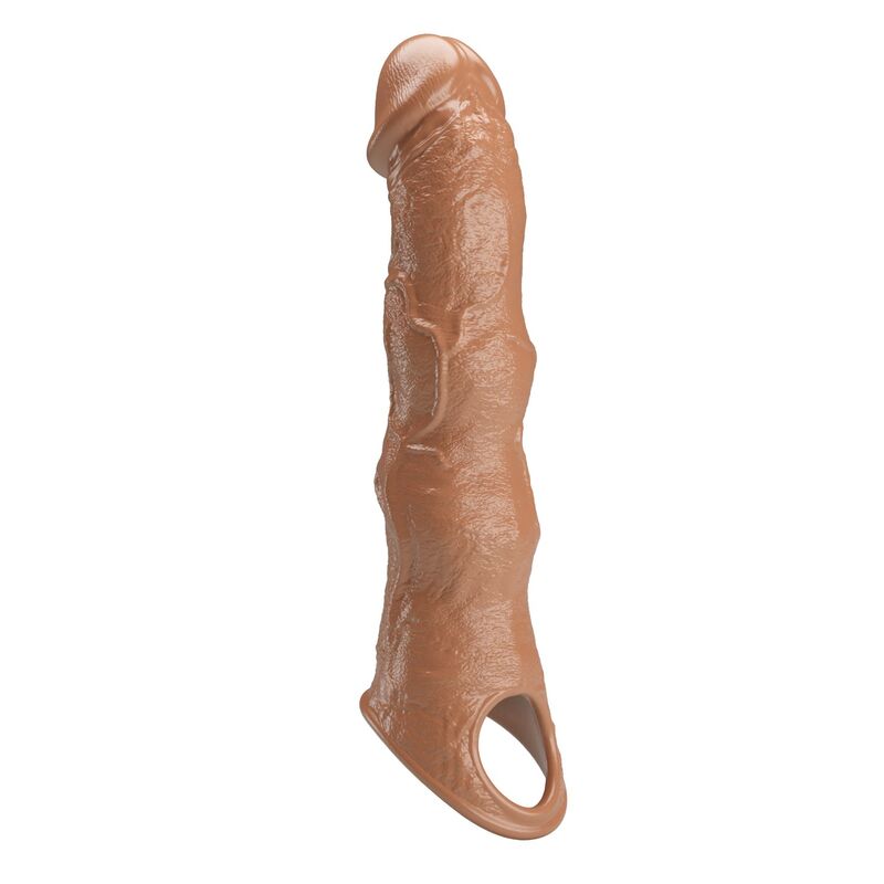 PRETTY LOVE - MANCHON D'EXTENSION PÉNIENNE AJUSTABLE 28 CM Ø 4,5 CM MARRON