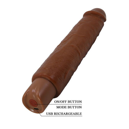 PRETTY LOVE - GAVIN VIBRATEUR RÉALISTE 25 CM Ø 5 CM MARRON