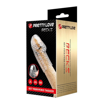PRETTY LOVE - MANCHON PÉNIS POUR GEEK - GAGNEZ EN ÉPAISSEUR - TRANSPARENT
