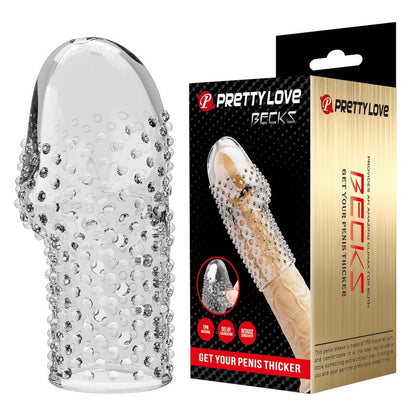 PRETTY LOVE - MANCHON PÉNIS POUR GEEK - GAGNEZ EN ÉPAISSEUR - TRANSPARENT