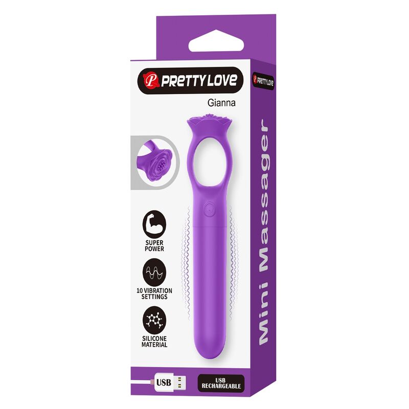 PRETTY LOVE - GIANA MINI-VIBRATEUR MASSEUR RECHARGEABLE VIOLET