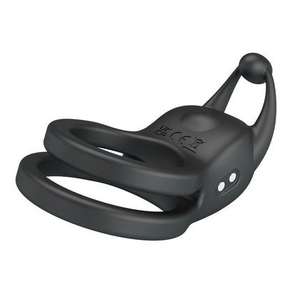 PRETTY LOVE - ANNEAU PÉNIS DOUBLE VIBRANT RECHARGEABLE GOODWIN NOIR