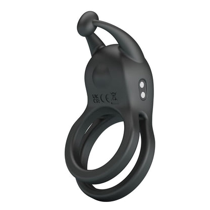 PRETTY LOVE - ANNEAU PÉNIS DOUBLE VIBRANT RECHARGEABLE GOODWIN NOIR