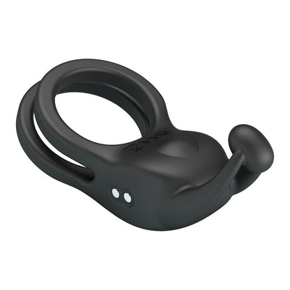 PRETTY LOVE - ANNEAU PÉNIS DOUBLE VIBRANT RECHARGEABLE GOODWIN NOIR
