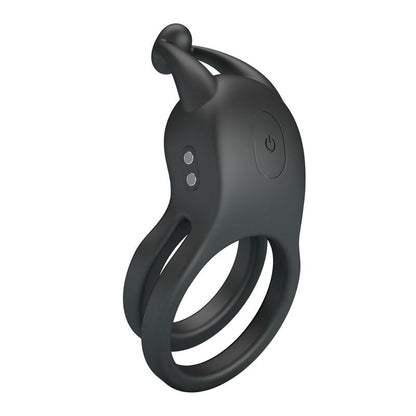 PRETTY LOVE - ANNEAU PÉNIS DOUBLE VIBRANT RECHARGEABLE GOODWIN NOIR