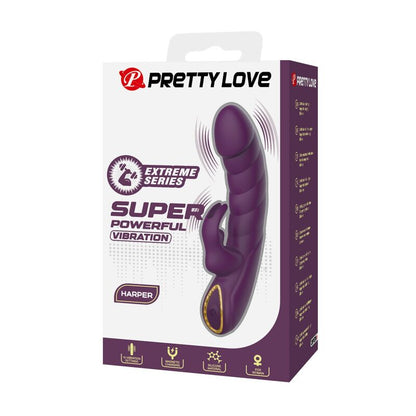 PRETTY LOVE - VIBRATEUR LAPIN RECHARGEABLE HARPER 10 FONCTIONS VIOLET