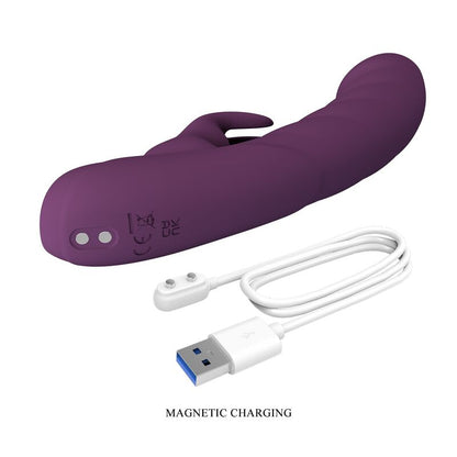PRETTY LOVE - VIBRATEUR LAPIN RECHARGEABLE HARPER 10 FONCTIONS VIOLET