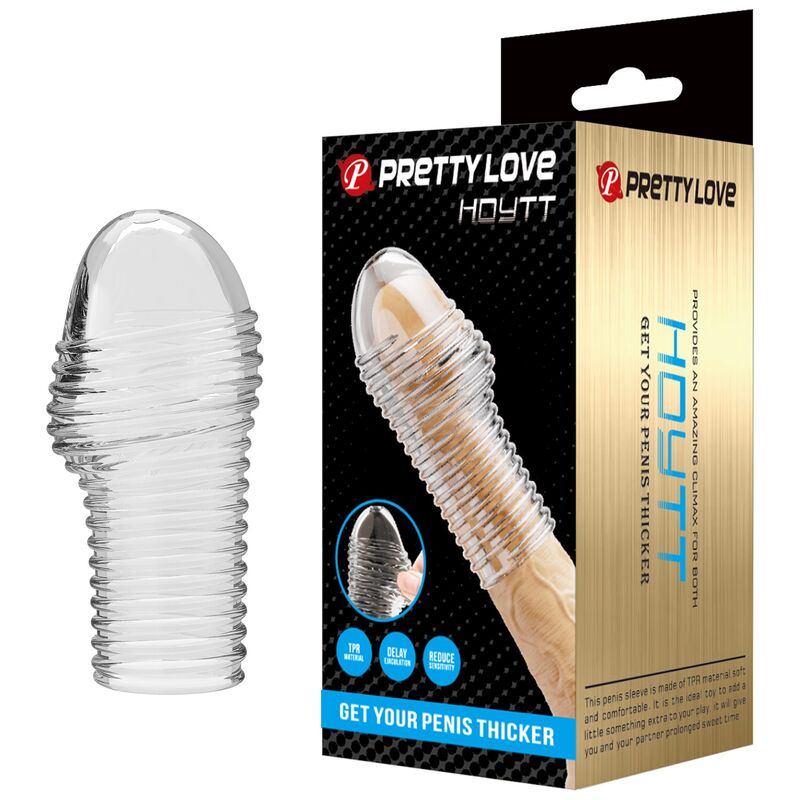 PRETTY LOVE - MANCHON PÉNIS HOTTT POUR UN PÉNIS PLUS ÉPAISSE TRANSPARENT