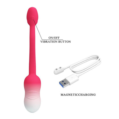 PRETTY LOVE - Å'UF VIBRANT CONTRÃ”LABLE PAR APPLICATION PULSEN 12 FONCTIONS RECHARGEABLE PAR USB ROSE