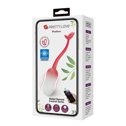 PRETTY LOVE - Å'UF VIBRANT CONTRÃ”LABLE PAR APPLICATION PULSEN 12 FONCTIONS RECHARGEABLE PAR USB ROSE