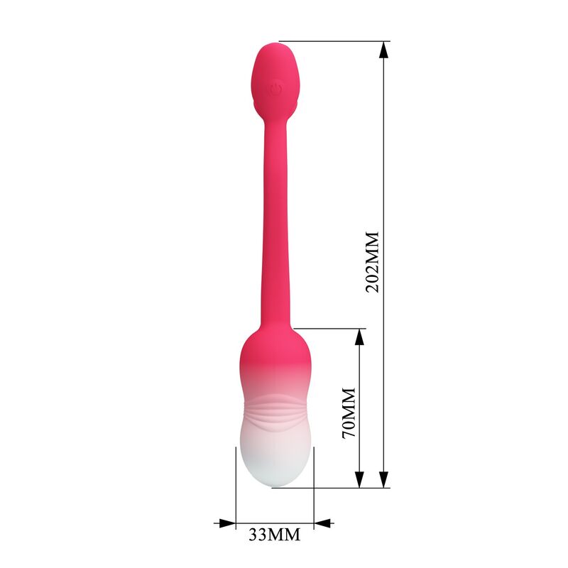 PRETTY LOVE - Å'UF VIBRANT CONTRÃ”LABLE PAR APPLICATION PULSEN 12 FONCTIONS RECHARGEABLE PAR USB ROSE