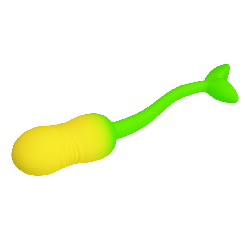 PRETTY LOVE - Å'UF VIBRANT CONTRÃ”LABLE PAR APPLICATION PULSEN 12 FONCTIONS RECHARGEABLE PAR USB VERT-JAUNE