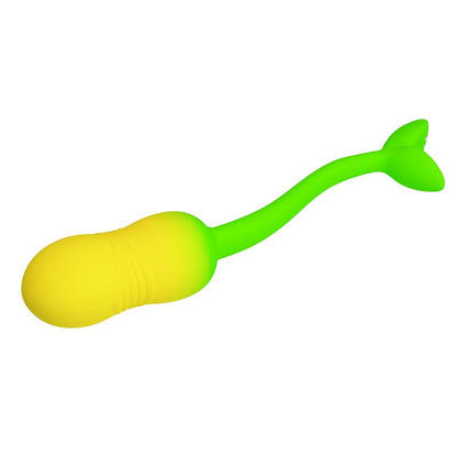 PRETTY LOVE - Å'UF VIBRANT CONTRÃ”LABLE PAR APPLICATION PULSEN 12 FONCTIONS RECHARGEABLE PAR USB VERT-JAUNE