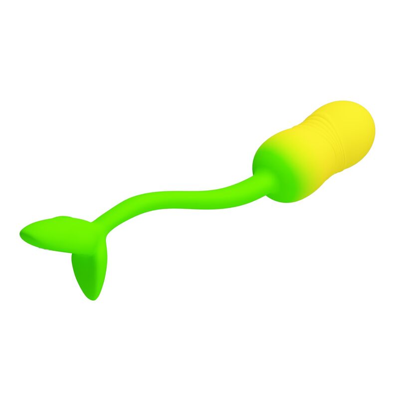PRETTY LOVE - Å'UF VIBRANT CONTRÃ”LABLE PAR APPLICATION PULSEN 12 FONCTIONS RECHARGEABLE PAR USB VERT-JAUNE
