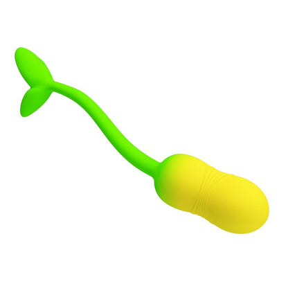 PRETTY LOVE - Å'UF VIBRANT CONTRÃ”LABLE PAR APPLICATION PULSEN 12 FONCTIONS RECHARGEABLE PAR USB VERT-JAUNE