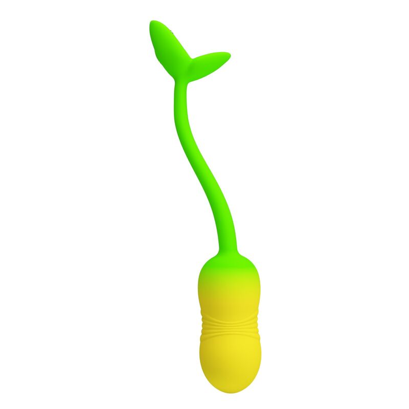PRETTY LOVE - Å'UF VIBRANT CONTRÃ”LABLE PAR APPLICATION PULSEN 12 FONCTIONS RECHARGEABLE PAR USB VERT-JAUNE