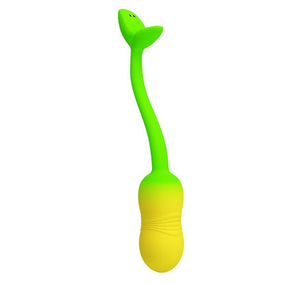 PRETTY LOVE - Å'UF VIBRANT CONTRÃ”LABLE PAR APPLICATION PULSEN 12 FONCTIONS RECHARGEABLE PAR USB VERT-JAUNE