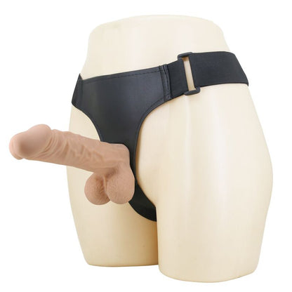 PRETTY LOVE - HARNAIS JOLYON AVEC GODEMICHET FLEXIBLE 22 CM Ø 4,8 CM NATUREL
