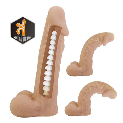 PRETTY LOVE - HARNAIS JOLYON AVEC GODEMICHET FLEXIBLE 22 CM Ø 4,8 CM NATUREL