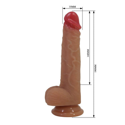PRETTY LOVE - JOVITA GODEMICHET RÉALISTE EN SILICONE AVEC VENTOUSE 19 CM Ø 4,5 CM