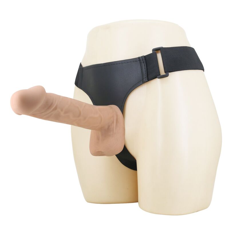 PRETTY LOVE - HARNAIS KASPAR AVEC GODEMICHET FLEXIBLE 21 CM Ø 5 CM NATUREL