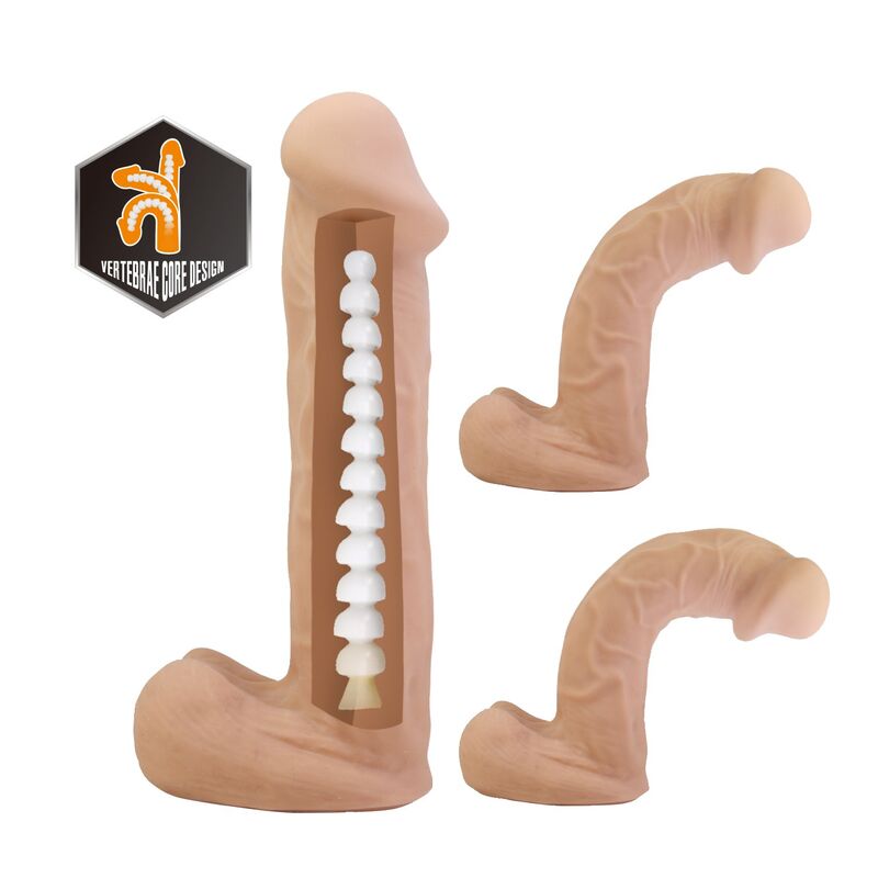 PRETTY LOVE - HARNAIS KASPAR AVEC GODEMICHET FLEXIBLE 21 CM Ø 5 CM NATUREL