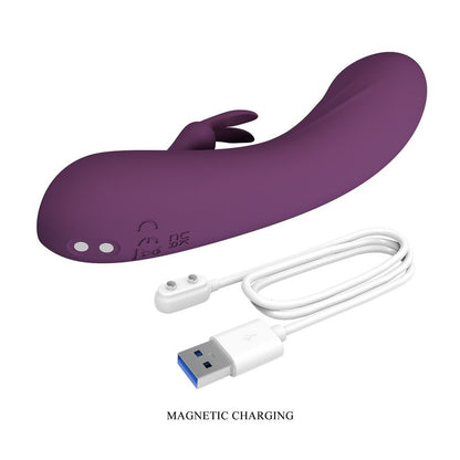PRETTY LOVE - LANDYN VIBRATEUR LAPIN RECHARGEABLE 10 FONCTIONS VIOLET