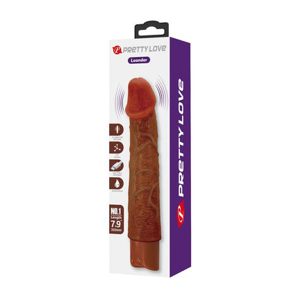 PRETTY LOVE - LEONARDO VIBRATEUR RÉALISTE 20 CM Ø 4 CM MARRON