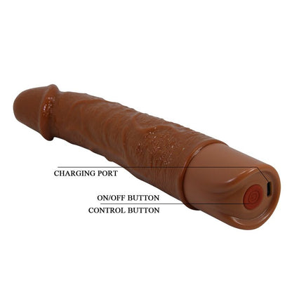 PRETTY LOVE - LEONARDO VIBRATEUR RÉALISTE 20 CM Ø 4 CM MARRON