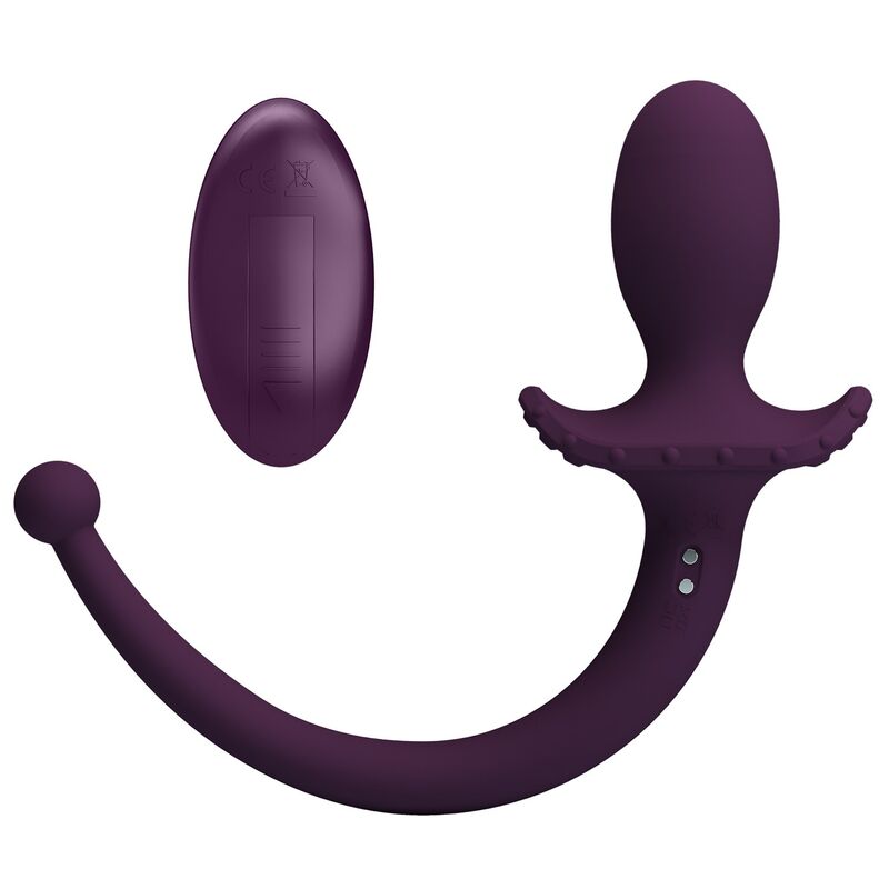 PRETTY LOVE - LIOEA PLUG ANAL VIBRANT AVEC QUEUE 12 FONCTIONS TÉLÉCOMMANDE VIOLETTE