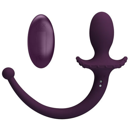 PRETTY LOVE - LIOEA PLUG ANAL VIBRANT AVEC QUEUE 12 FONCTIONS TÉLÉCOMMANDE VIOLETTE