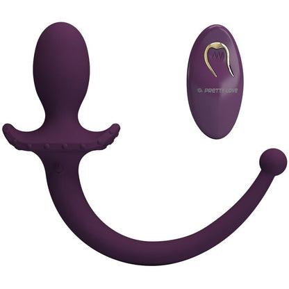 PRETTY LOVE - LIOEA PLUG ANAL VIBRANT AVEC QUEUE 12 FONCTIONS TÉLÉCOMMANDE VIOLETTE