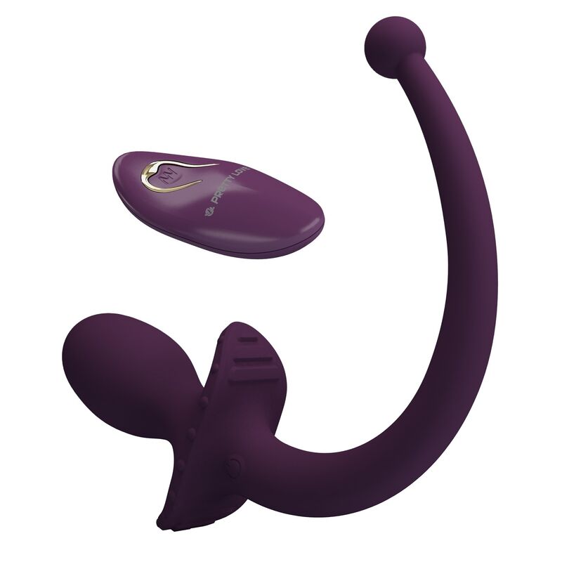 PRETTY LOVE - LIOEA PLUG ANAL VIBRANT AVEC QUEUE 12 FONCTIONS TÉLÉCOMMANDE VIOLETTE