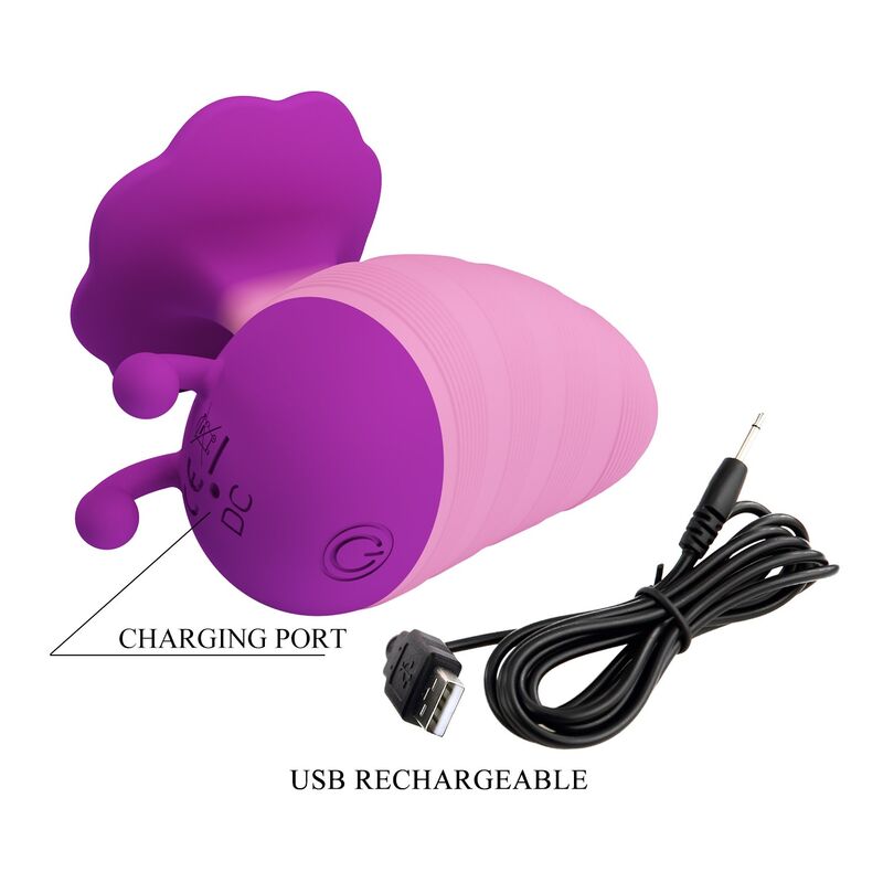 PRETTY LOVE - LITTLE BEE STIMULATEUR CLITORIAL RECHARGEABLE 7 MODES ROSE-VIOLET