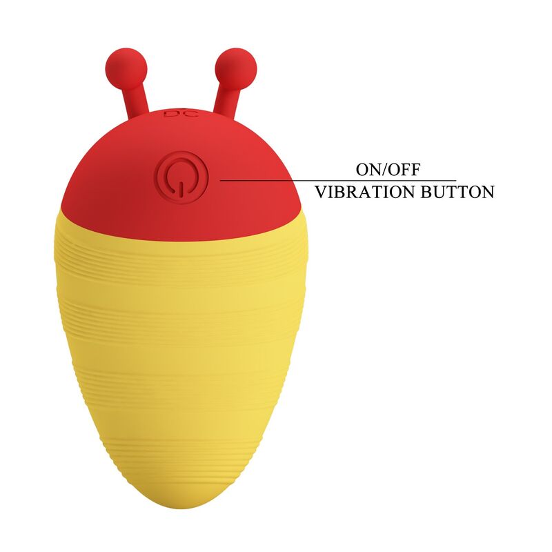 PRETTY LOVE - LITTLE BEE STIMULATEUR CLITORIAL RECHARGEABLE 7 MODES ROUGE/JAUNE
