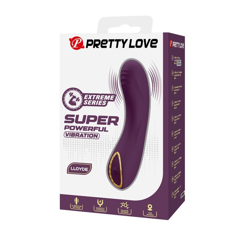 PRETTY LOVE - VIBRATEUR RECHARGEABLE LLOYDE 10 FONCTIONS VIOLET