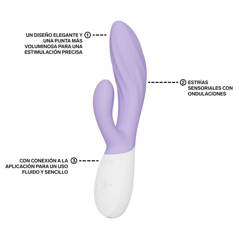 LELO - INA TWIST DOUBLE VIBRATEUR LAPIN POUR LE POINT G ET LE CLITORIS LAVANDE