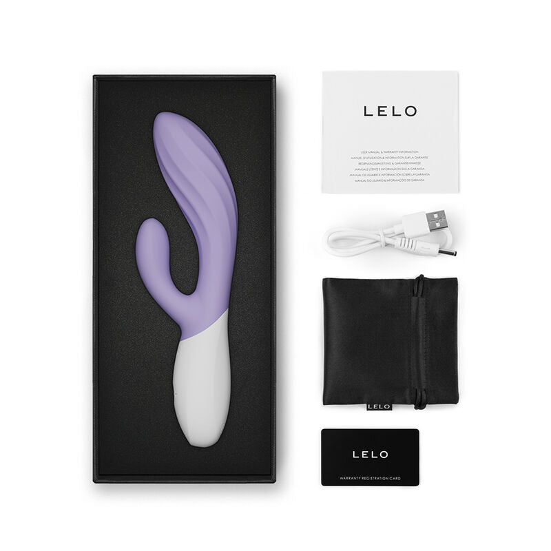 LELO - INA TWIST DOUBLE VIBRATEUR LAPIN POUR LE POINT G ET LE CLITORIS LAVANDE