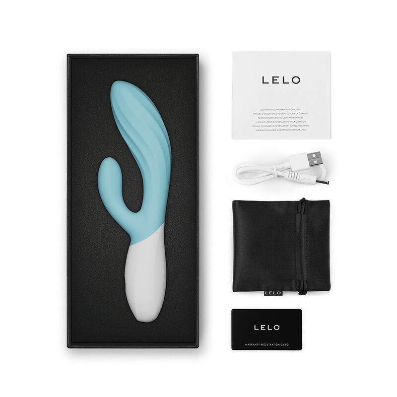 LELO - INA TWIST DOUBLE VIBRATEUR LAPIN POUR LE POINT G ET LE CLITORIS BLEU